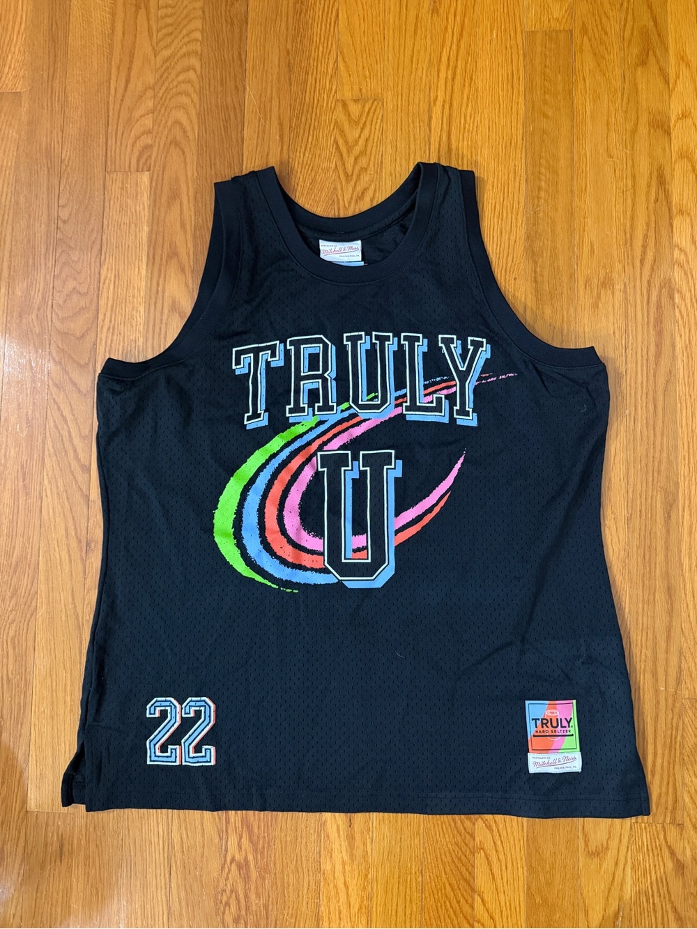Limited edition truly hard seltzer and Mitchell & Ness jersey